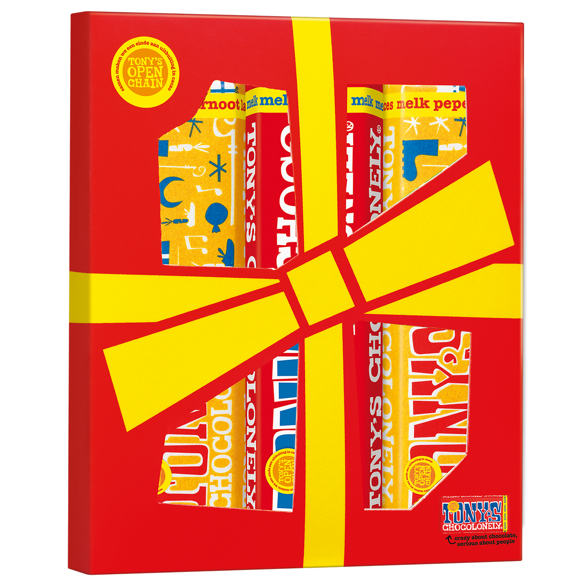 Tony's Chocolonely Sint proeverijtje, schuin van voren