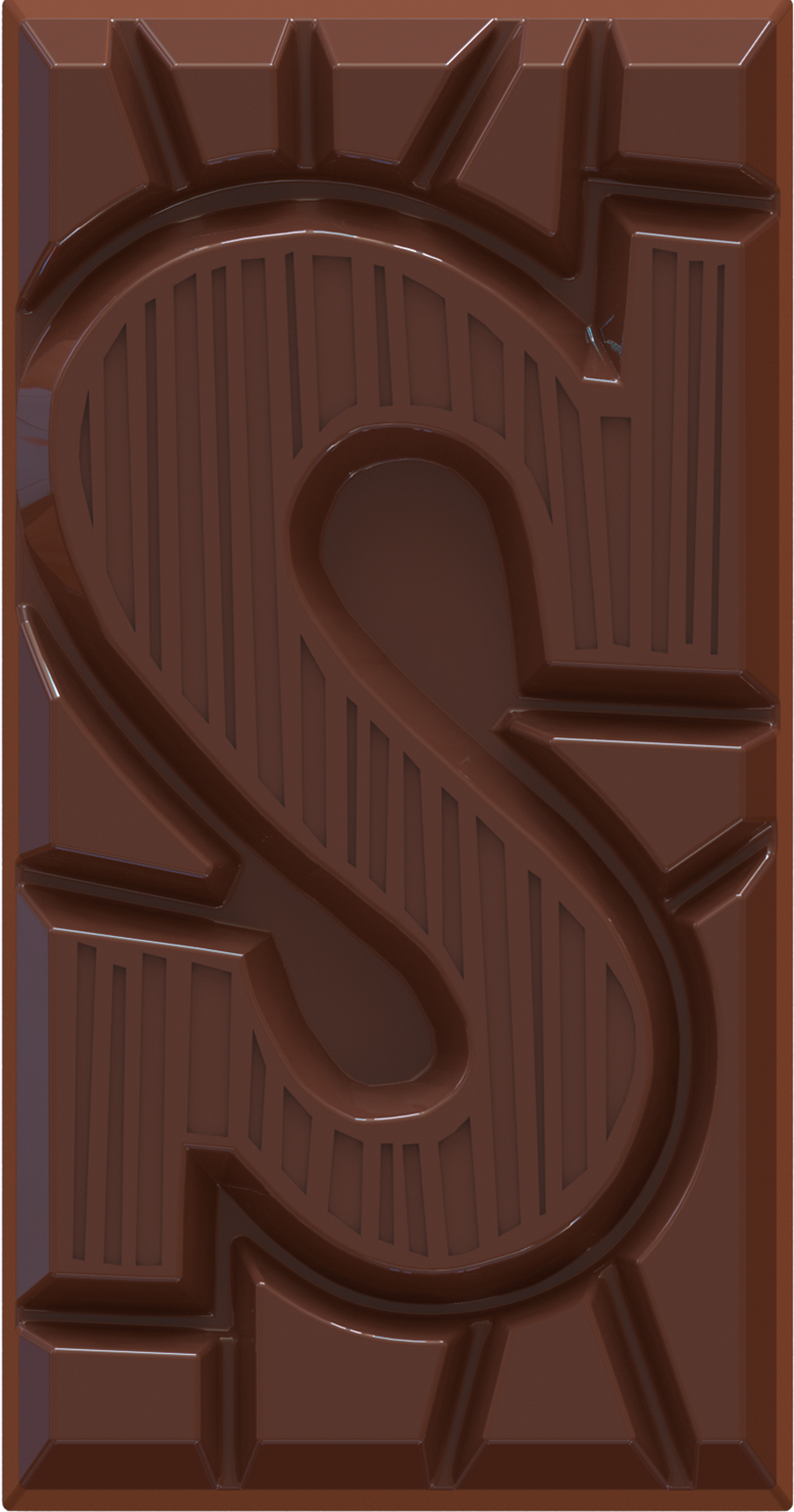 Uitgepakte letterreep S puur van Tony's Chocolonely