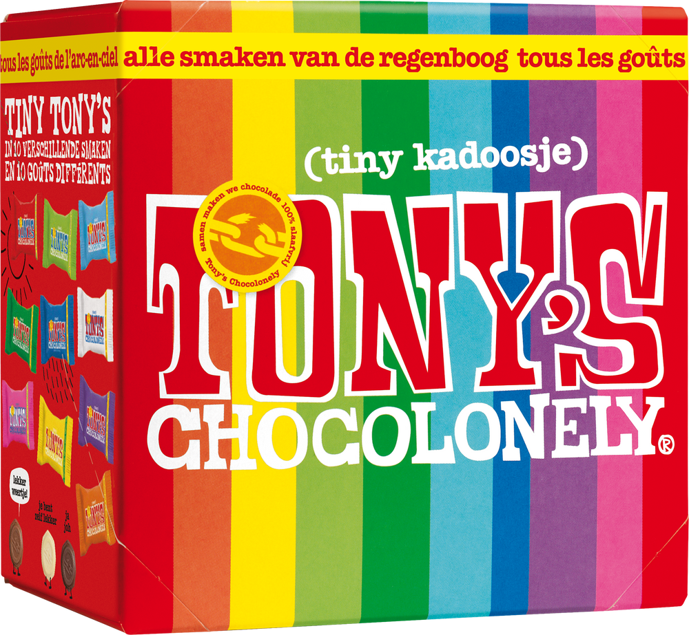 Tiny Tony's kadoosje, schuin van voren