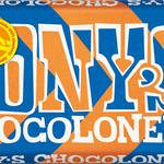 Tony's Chocolonely reep puur koffie toffee, voorkant van de verpakking