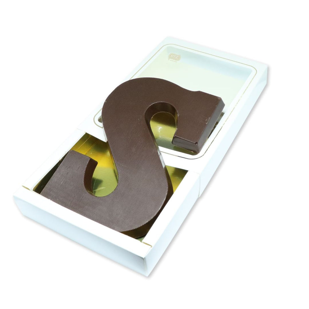 Chocoladeletter van 200 gram, gemaakt van Belgische Callebaut chocolade