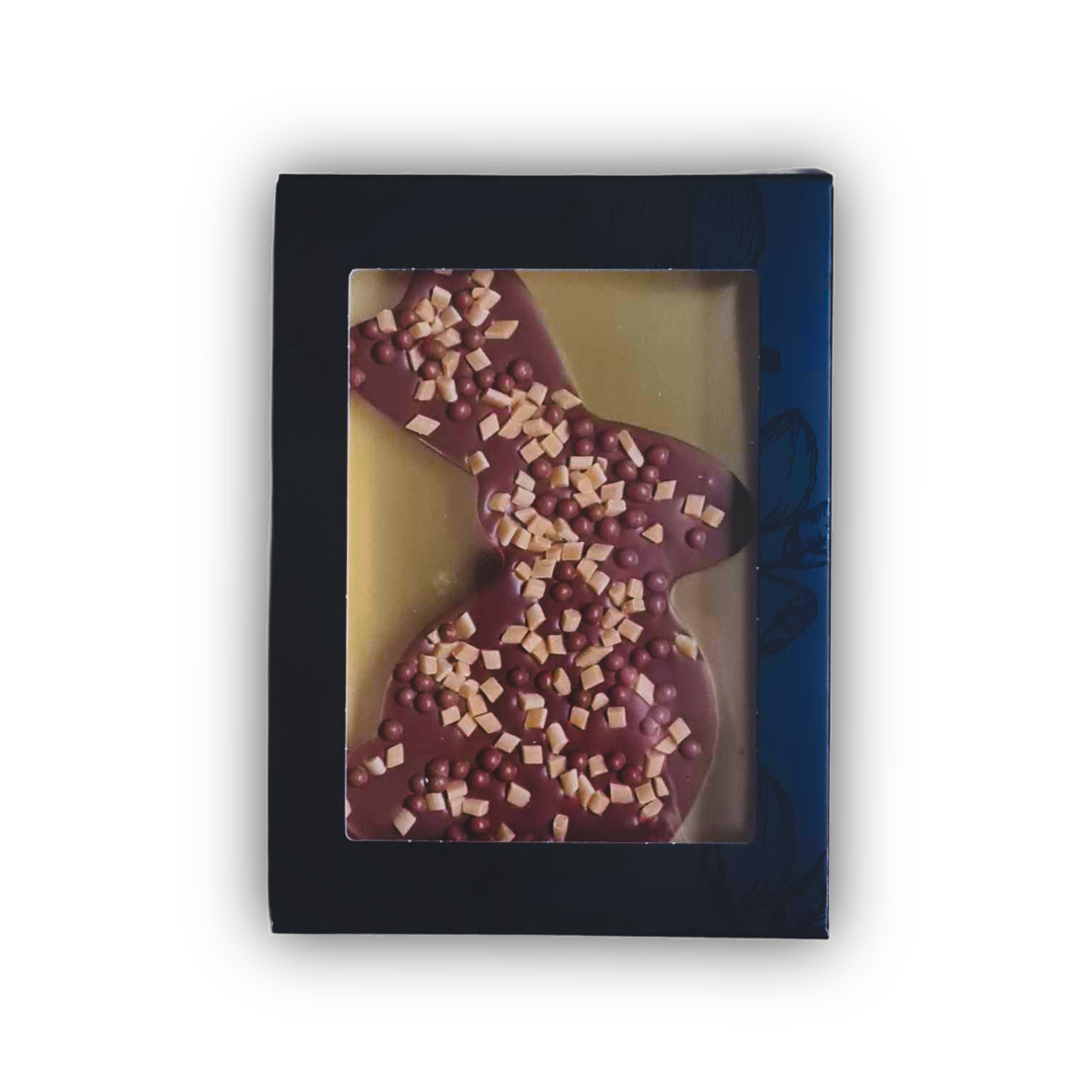 Chocolade paashaas, uitvoering met karamel