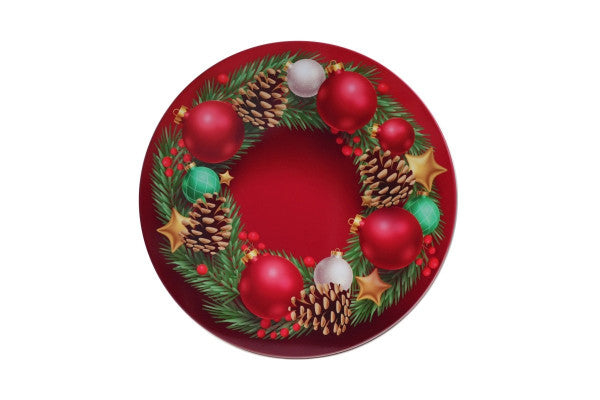 WD 036 Rond kerst koekblik – luxe metalen blik voor kerstgeschenken