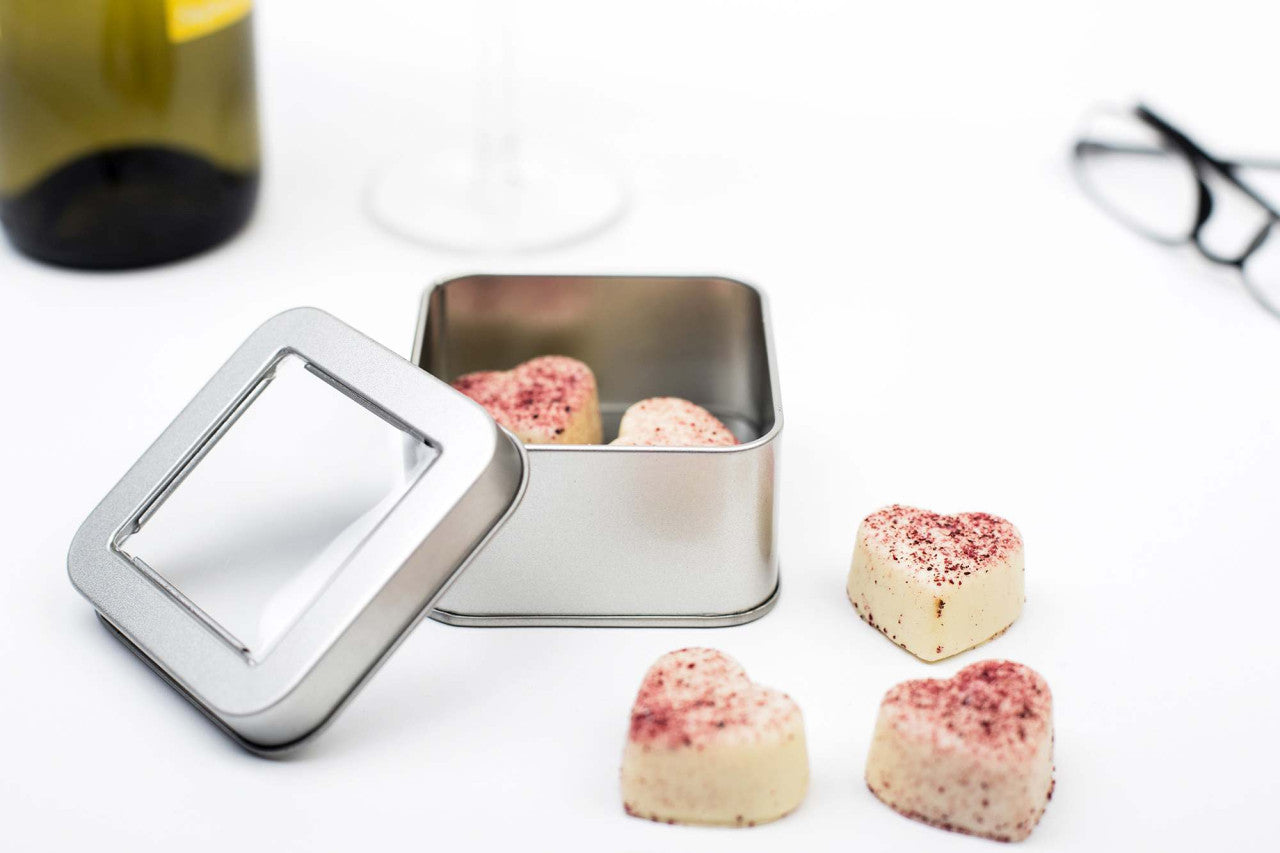 DSQ 70.40W Chocolate Tin Box met Venster – Luxe blikverpakking met kijkvenster