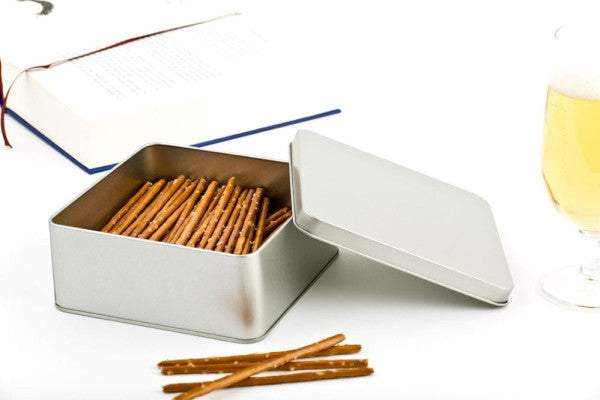 DSQ 010 Square Tin Box met Stulpdeksel – Ruime metalen verpakking voor gifts en accessoires