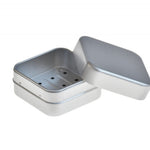 DSS 065 Vierkant Aluminium Zeepdoosje – Zeepblik met Drainage Inzet