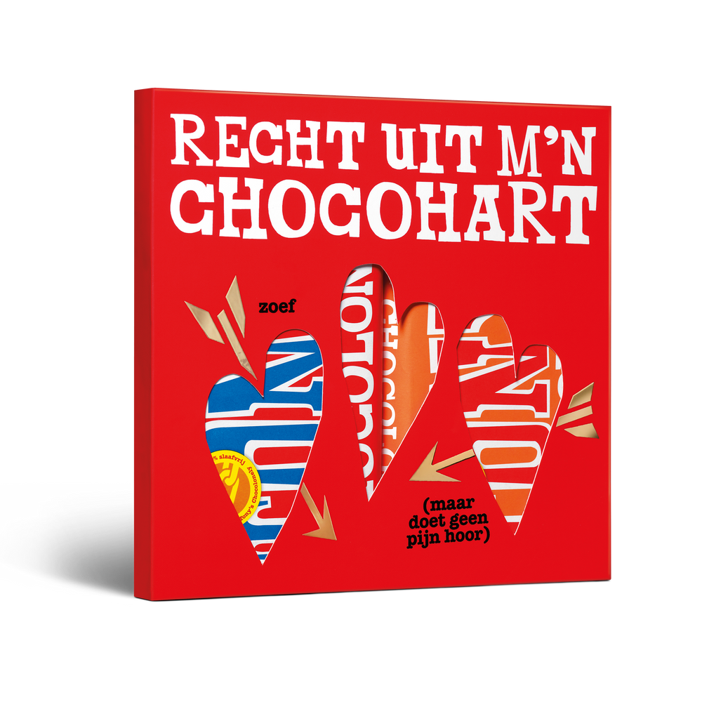 Tony's Chocolonely Duo doosje Liefde, voorkant van de verpakking