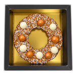 Chocolade kerstkrans en kerstster, uitvoering Kerstkrans