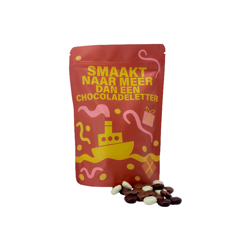 Sinterklaas stazak, uitvoering chocolade kruidnoten, 175 gram