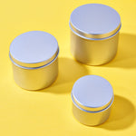 Rond aluminium blik in zilver, foto 1