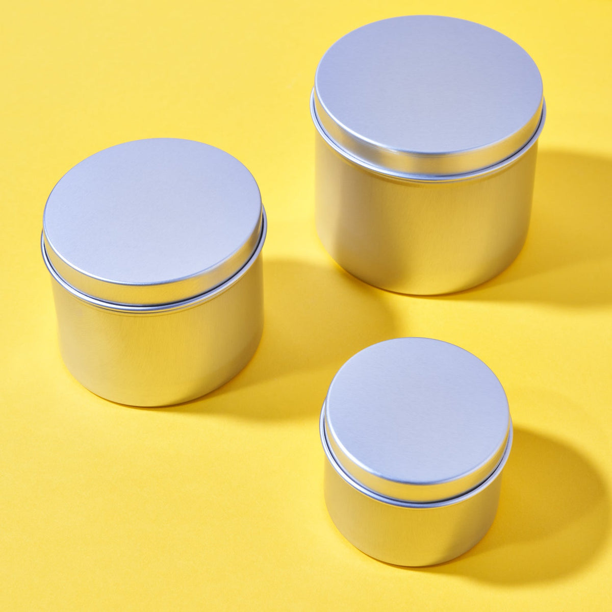 Rond aluminium blik in zilver, foto 1