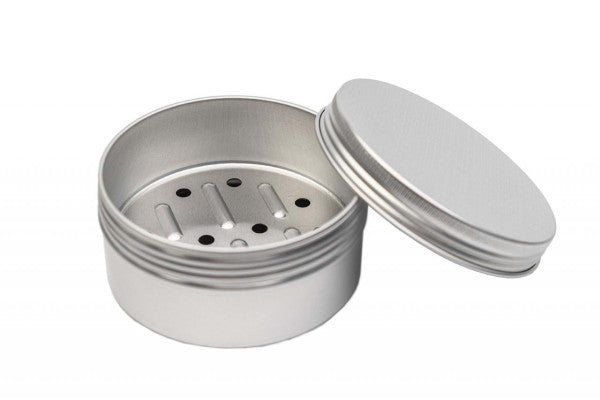 DSS 060 Rond Aluminium Zeepblik – Zeepdoos met Schroefdeksel en Lekrooster
