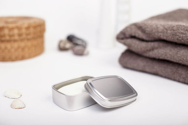 DSS 010 Aluminium zeepblikje 75 ml – rechthoekig zeepdoosje met deksel