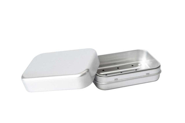 DSS 025 Aluminium zeepdoos met lekrooster 100x70x35 mm – hygiënisch en praktisch
