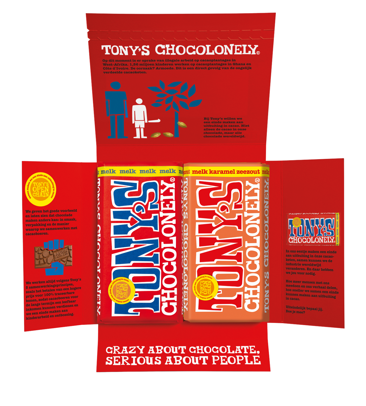 Tony's Chocolonely Kadoos Sint, geopende verpakking