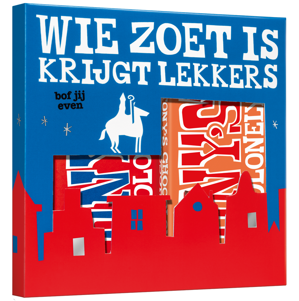 Tony's Chocolonely Kadoos Sint, schuin van voren