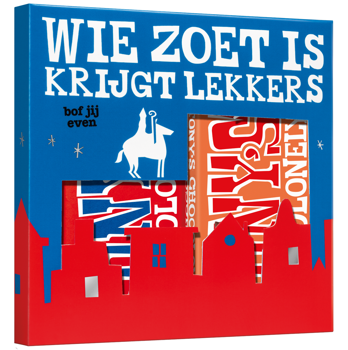 Tony's Chocolonely Kadoos Sint, schuin van voren