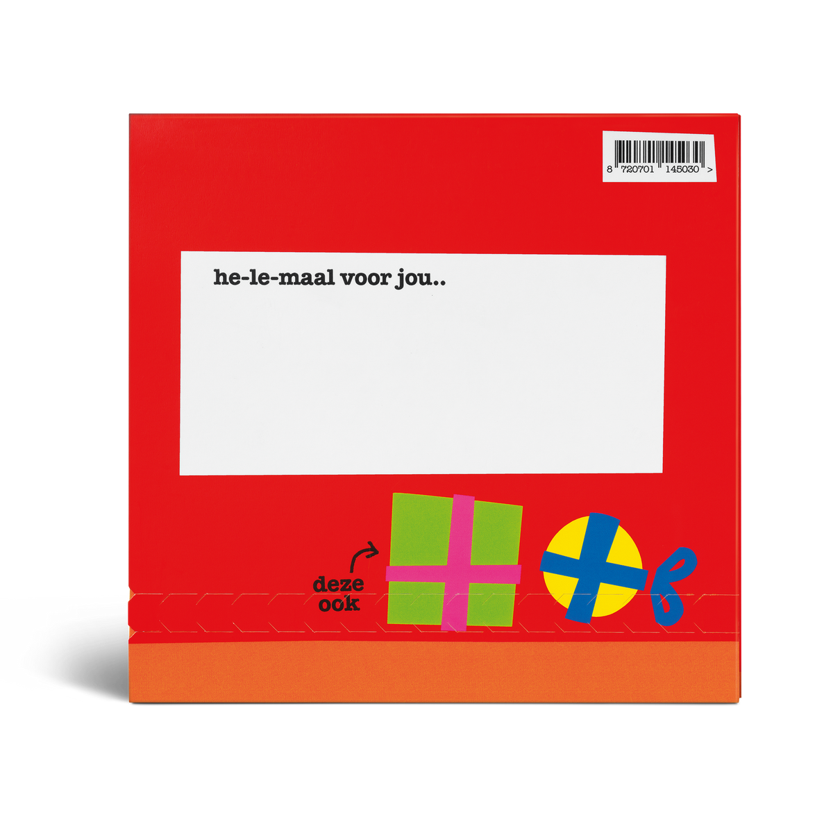 Achterkant van de verpakking van Tony's Chocolonely Duo doosje Kado