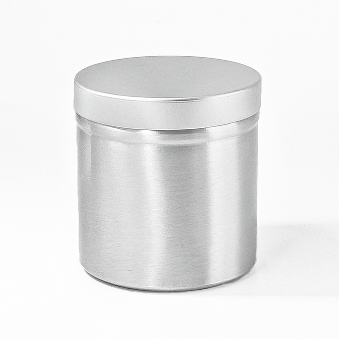 Gepolijst rond blik met schuifdeksel, 350 ml