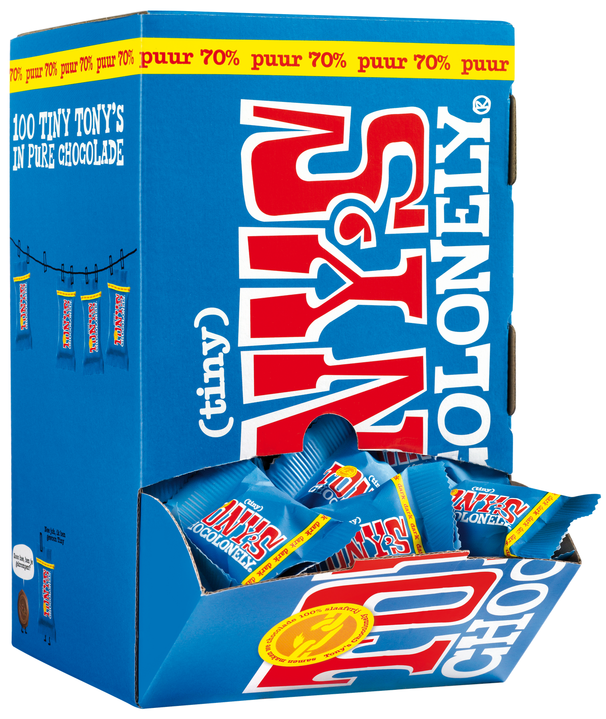 Tiny Tony's puur, geopende verpakking