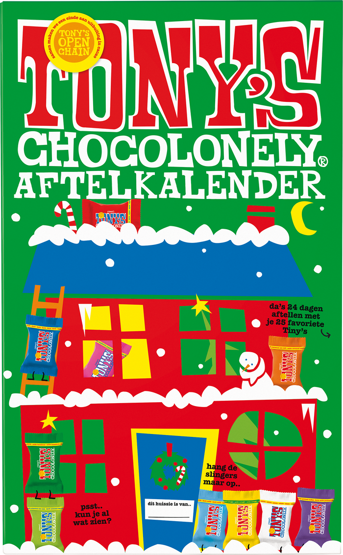 Tiny Tony's aftelkalender groot (225 gram), doos van 12