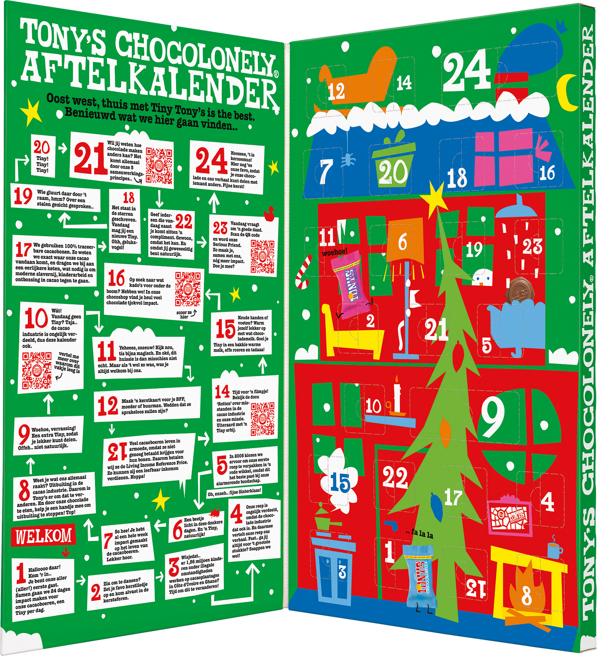 Tiny Tony's aftelkalender groot, geopende verpakking