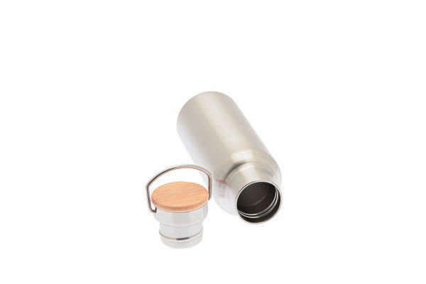 TFL 010  RVS Drinkfles 500 ml – Duurzame waterfles met bamboe dop