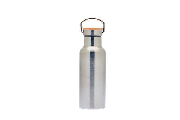 TFL 010  RVS Drinkfles 500 ml – Duurzame waterfles met bamboe dop