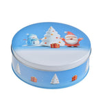 WD 051 Rond kerst blik – metalen verpakking voor kerstgeschenken met logo