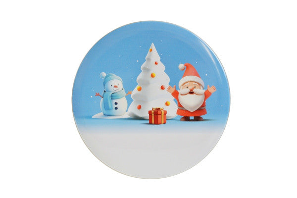 WD 051 Rond kerst blik – metalen verpakking voor kerstgeschenken met logo