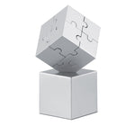 Metalen 3D puzzel Kubzle in mat zilver