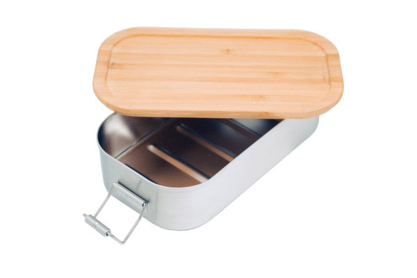 CP BA C5  RVS lunchbox met bamboe deksel 700 ml – compact en veelzijdig