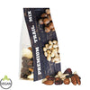 Premium Studentenfutter, ca. 40g, Express Blockbodenbeutel mit Werbereiter bedrukken – promotionele snack