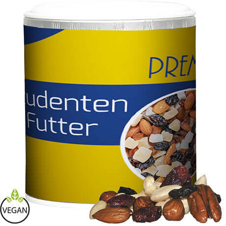 Premium Studentenfutter, ca. 50g, Pappdose Mini bedrukken – promotionele snack