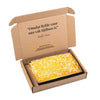 Brievenbus Panettone cake ½ – brievenbusgeschenk in brievenbusdoos, frisse cake met sinaasappel en citroen, kokossnippers
