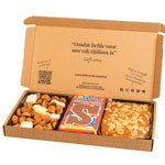 Alt Tag: Brievenbus Sinterklaas combinatiepakket Tony's – brievenbusgeschenk met Tony’s chocoladeletterreep, kruidnootjes mix en gevulde speculaas