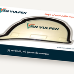 Chocolade bouwhelm met logo-print in een bedrukt doosje met eigen ontwerp