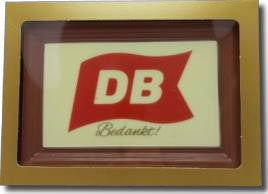 Chocolade fotolijst met voorbeeldlogo en de tekst Bedankt
