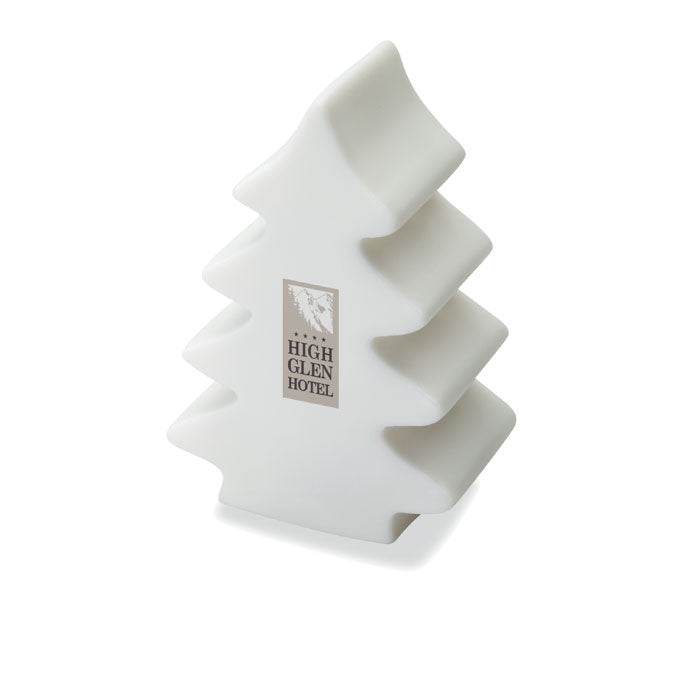 Kerstboom met LED licht Lumitree met een bedrukking als voorbeeld