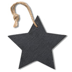 Kerstboom hanger van leisteen Slatestar in zwart