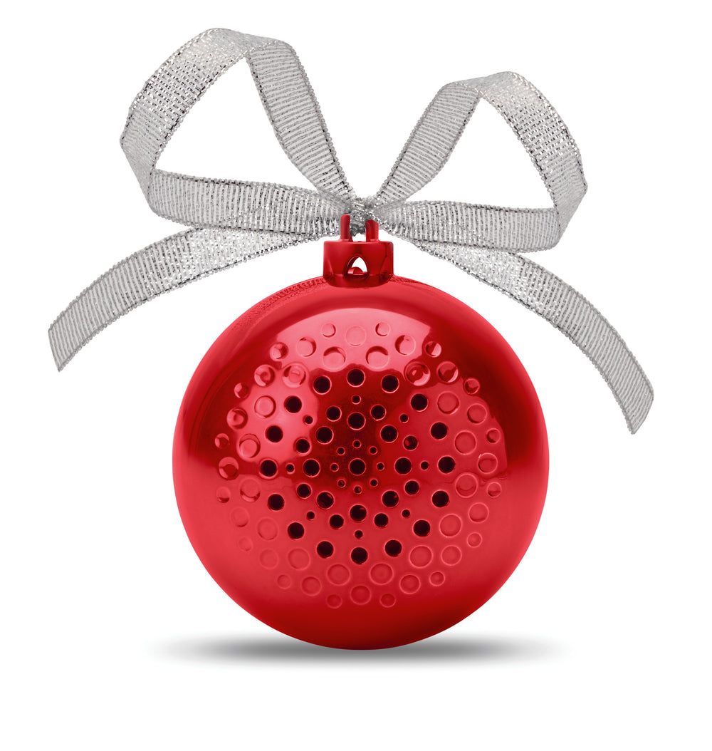 Draadloze speaker kerstbal Jingle Ball in rood