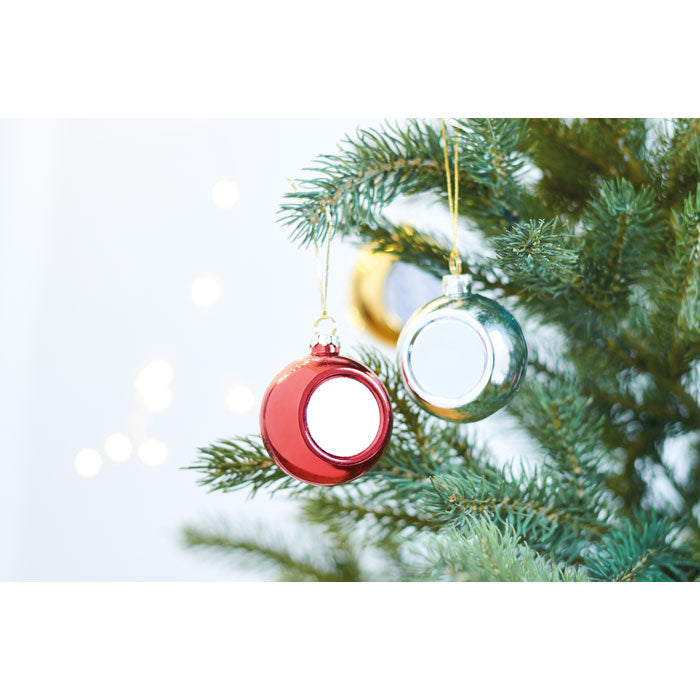 Sublimatie Kerstbal Happy Ball, sfeerfoto