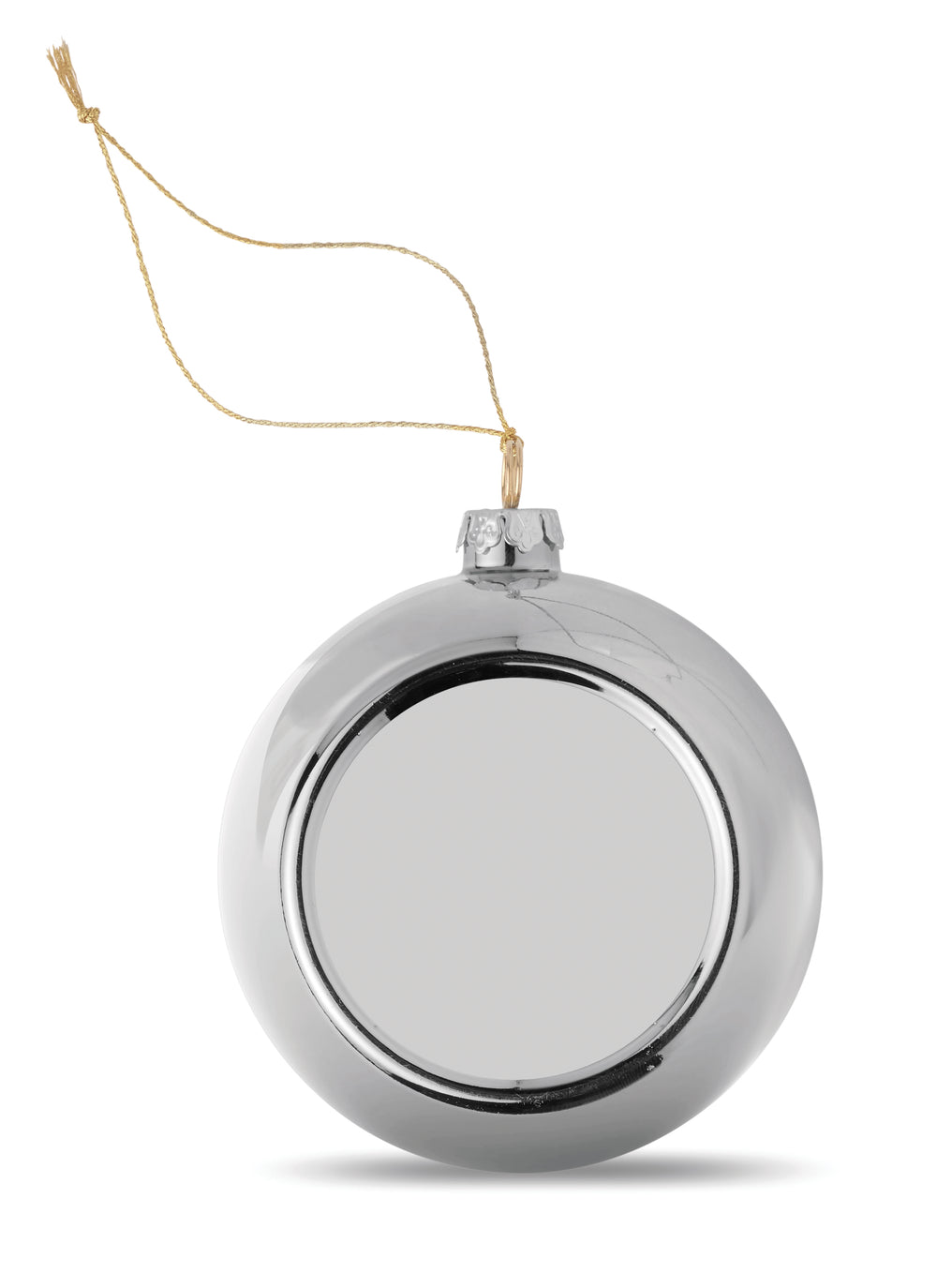 Sublimatie Kerstbal Happy Ball in zilver