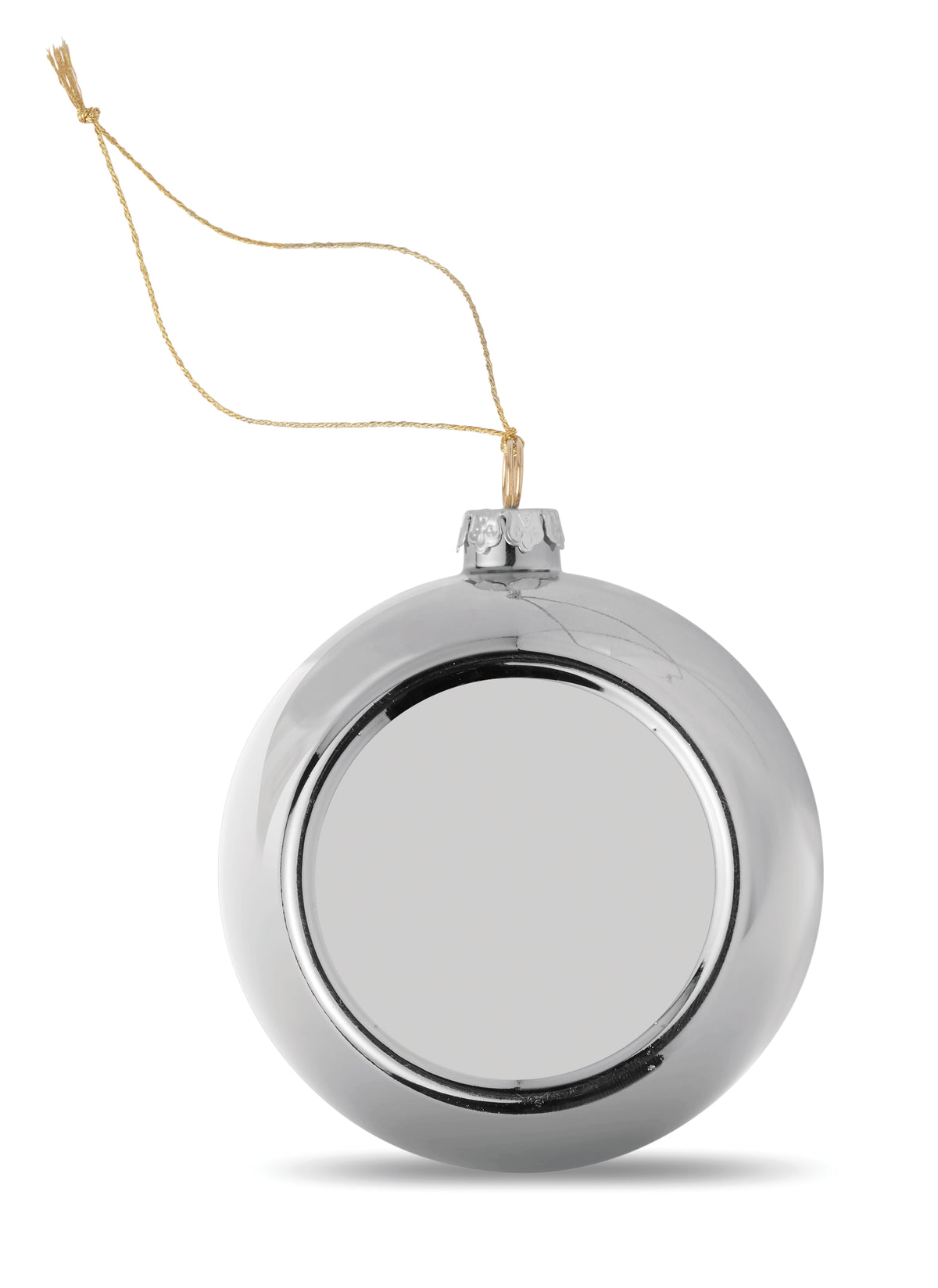 Sublimatie Kerstbal Happy Ball in zilver