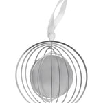 Ronde kerstdecoratie Buno in zilver