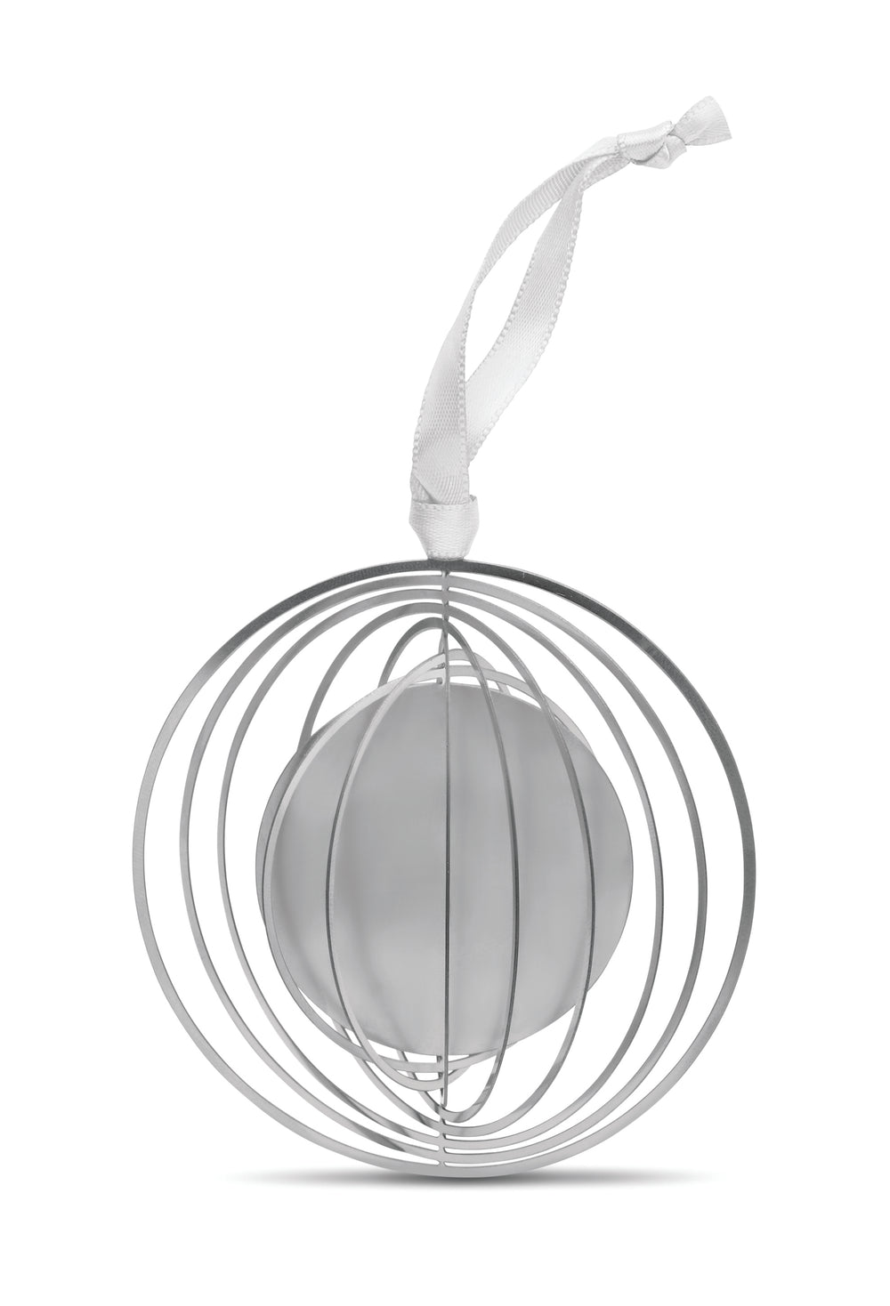 Ronde kerstdecoratie Buno in zilver