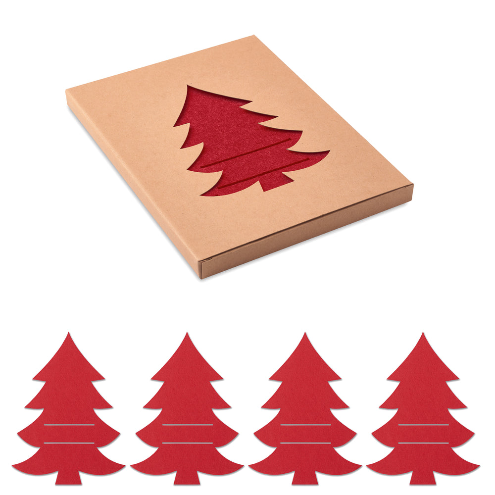 RPET vilten bestekhouder Treesguard in rood