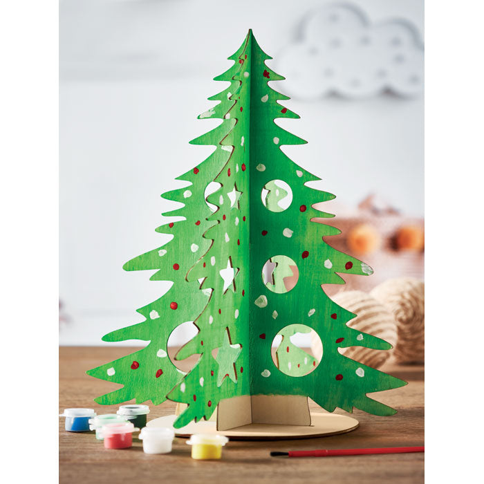 DIY houten kerstboom Tree And Paint, sfeerfoto