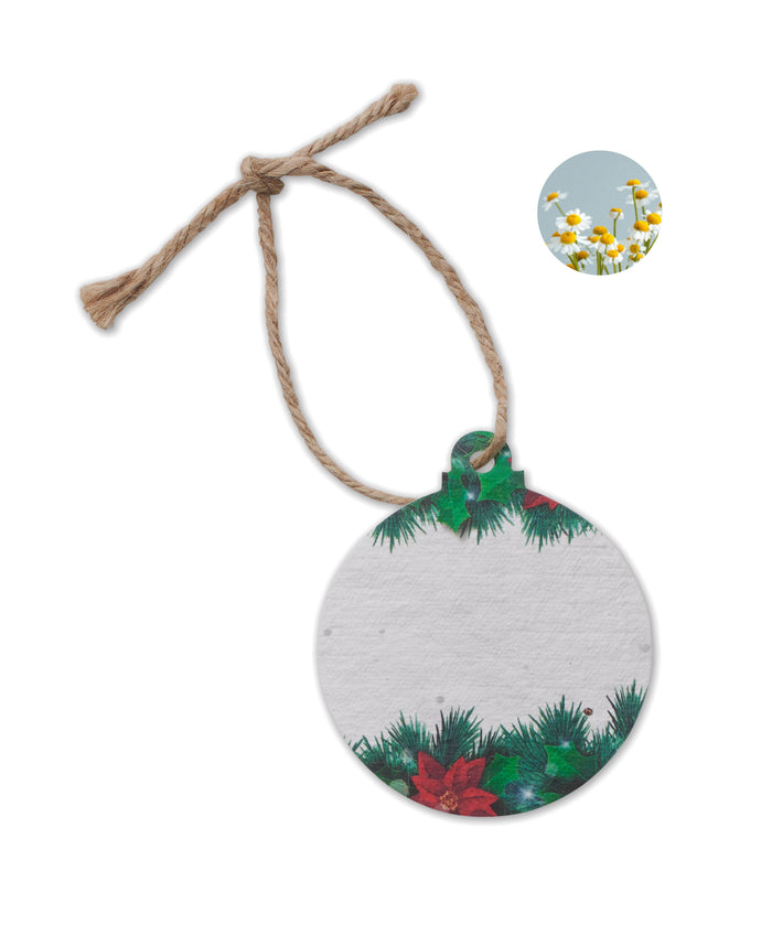 Zaadpapier kerstbal bedrukken – Bauseed