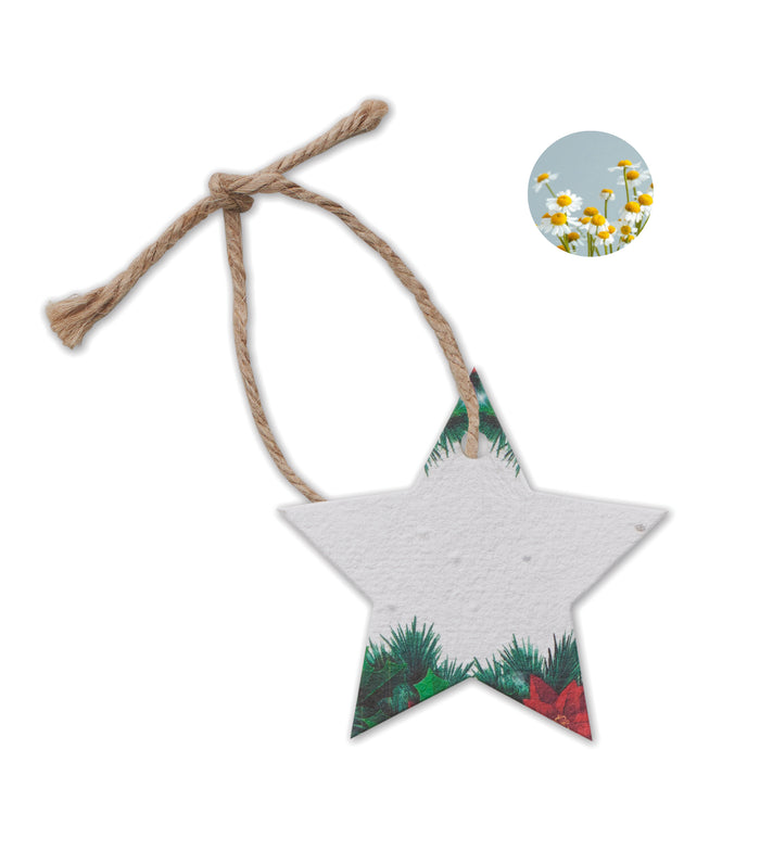Zaadpapier kerstornament bedrukken – Starseed